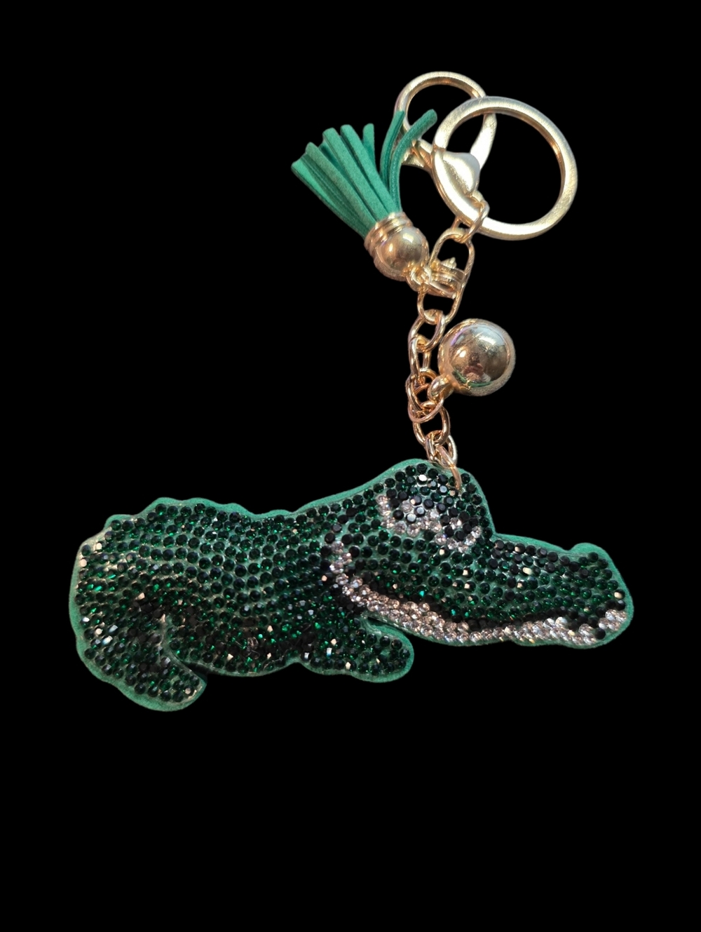 Sparkling Alligator Bag Charm Keychain